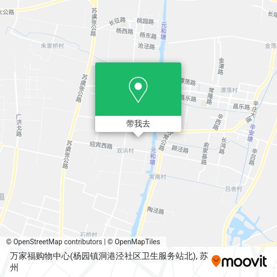 万家福购物中心(杨园镇洞港泾社区卫生服务站北)地图