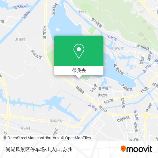 尚湖风景区停车场-出入口地图