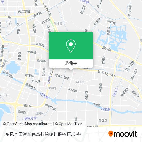 东风本田汽车伟杰特约销售服务店地图