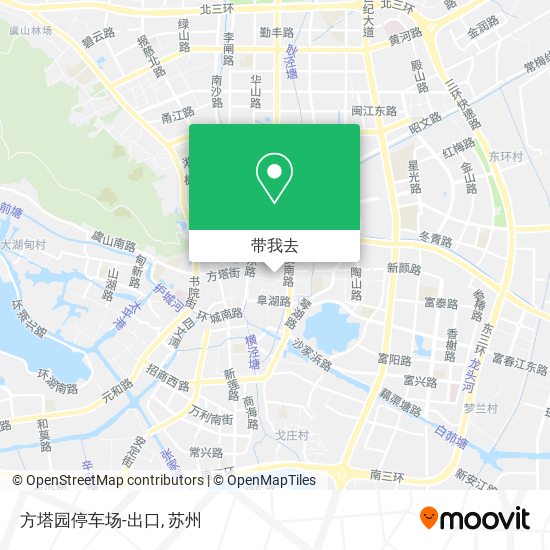 方塔园停车场-出口地图