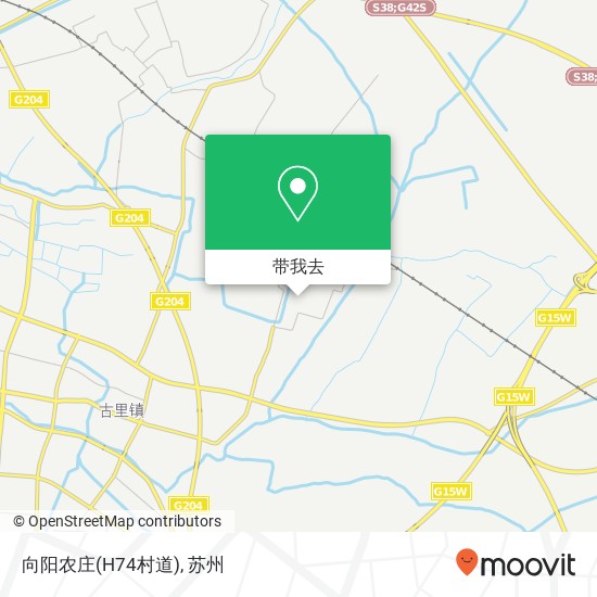 向阳农庄(H74村道)地图