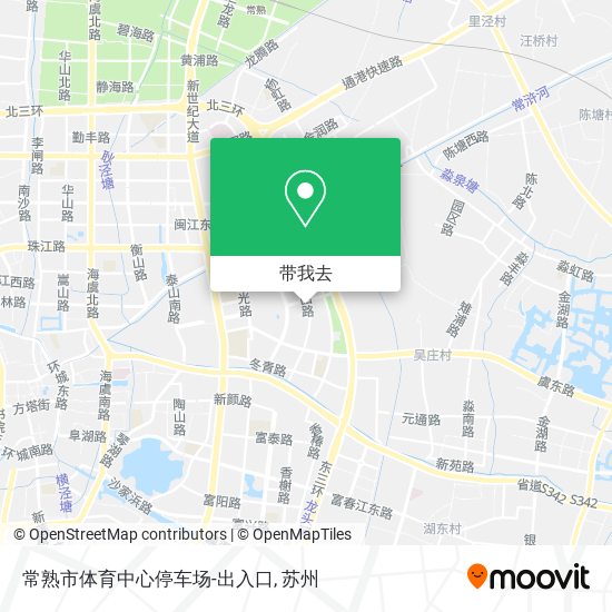 常熟市体育中心停车场-出入口地图