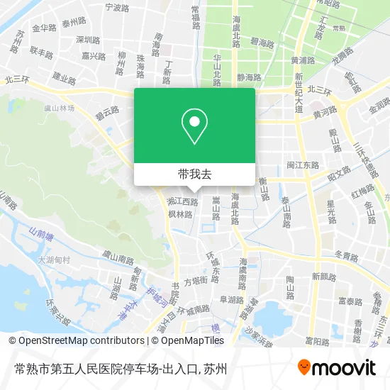 常熟市第五人民医院停车场-出入口地图