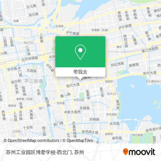 苏州工业园区博爱学校-西北门地图