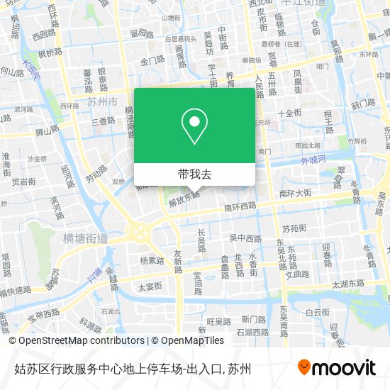 姑苏区行政服务中心地上停车场-出入口地图