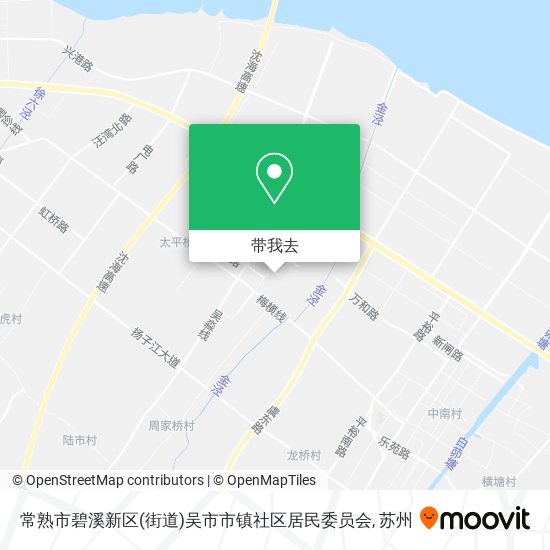 常熟市碧溪新区(街道)吴市市镇社区居民委员会地图