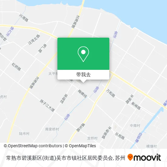 常熟市碧溪新区(街道)吴市市镇社区居民委员会地图