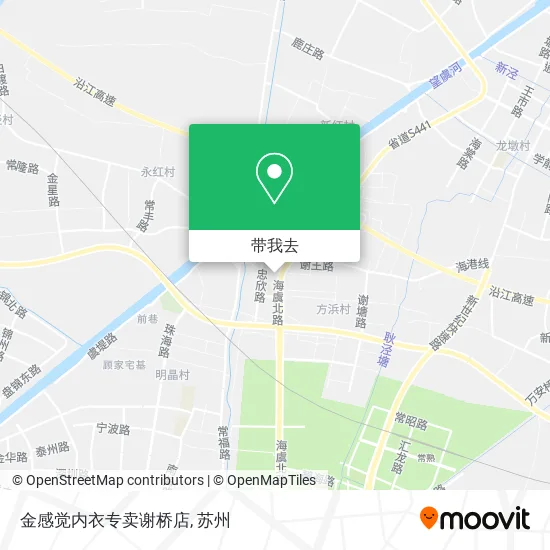 金感觉内衣专卖谢桥店地图