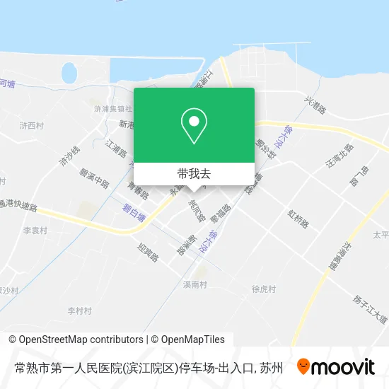 常熟市第一人民医院(滨江院区)停车场-出入口地图