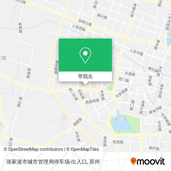 张家港市城市管理局停车场-出入口地图