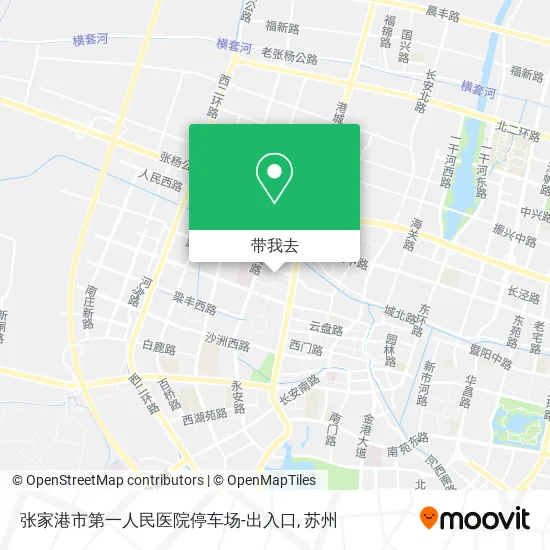 张家港市第一人民医院停车场-出入口地图