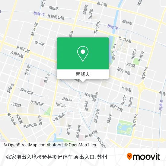 张家港出入境检验检疫局停车场-出入口地图
