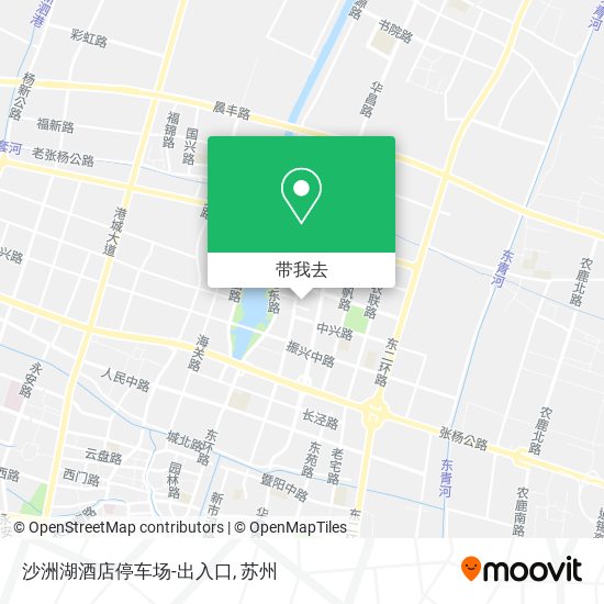 沙洲湖酒店停车场-出入口地图