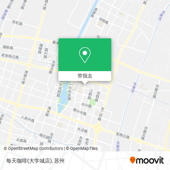 每天咖啡(大学城店)地图