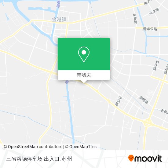 三省浴场停车场-出入口地图