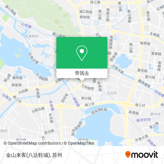 金山来客(八达鞋城)地图