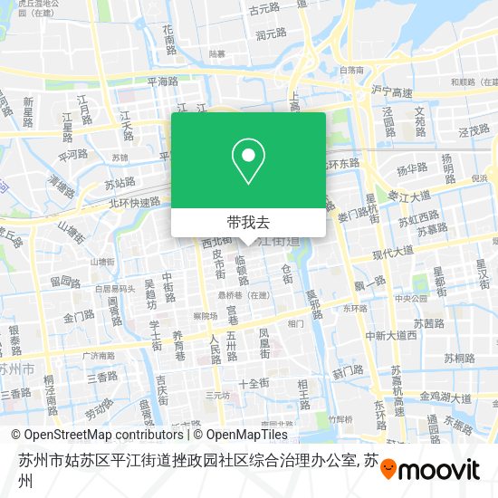 苏州市姑苏区平江街道挫政园社区综合治理办公室地图