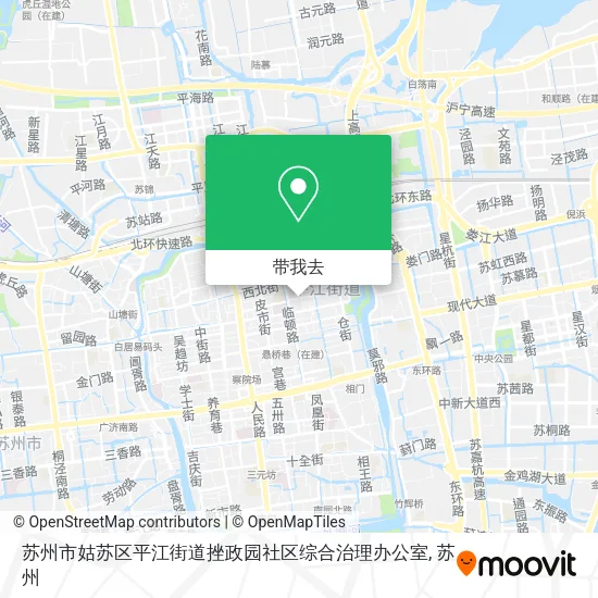 苏州市姑苏区平江街道挫政园社区综合治理办公室地图