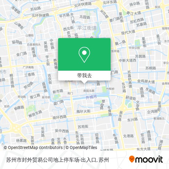 苏州市封外贸易公司地上停车场-出入口地图