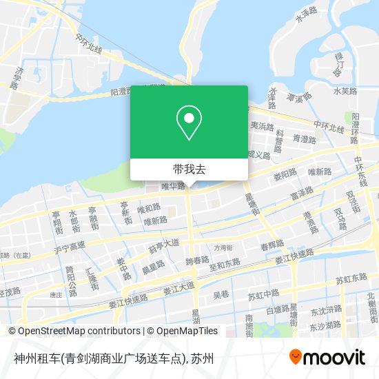 神州租车(青剑湖商业广场送车点)地图