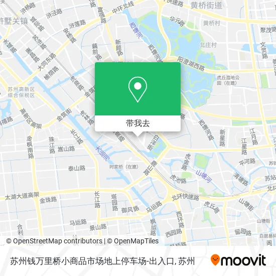 苏州钱万里桥小商品市场地上停车场-出入口地图