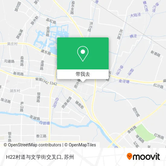 H22村道与文学街交叉口地图