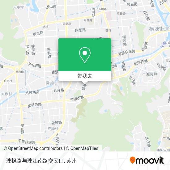 珠枫路与珠江南路交叉口地图