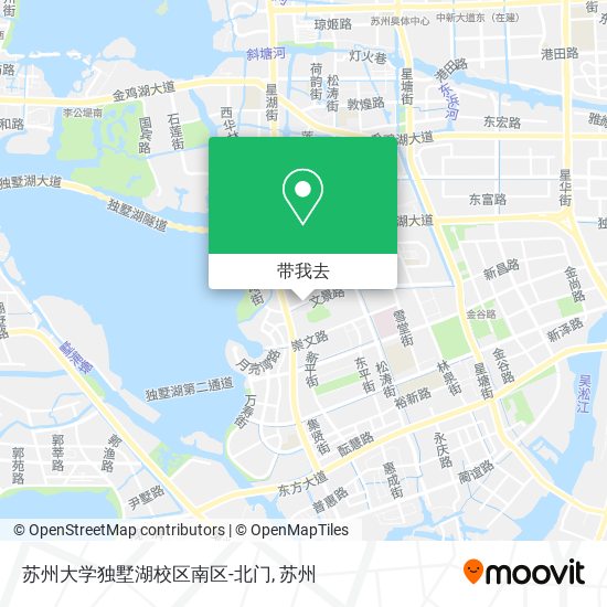 苏州大学独墅湖校区南区-北门地图