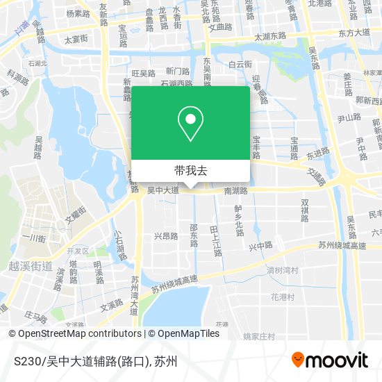 S230/吴中大道辅路(路口)地图