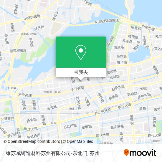 维苏威铸造材料苏州有限公司-东北门地图