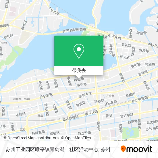 苏州工业园区唯亭镇青剑湖二社区活动中心地图