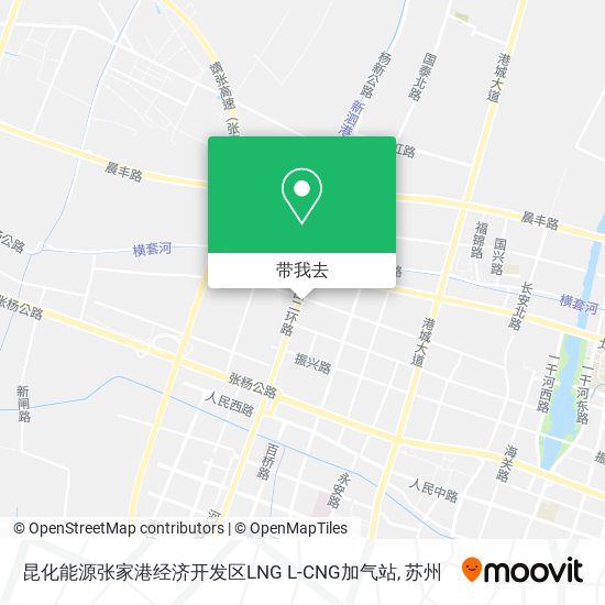 昆化能源张家港经济开发区LNG L-CNG加气站地图
