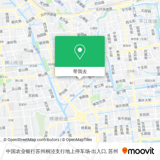 中国农业银行苏州桐泾支行地上停车场-出入口地图