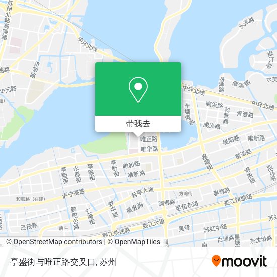 亭盛街与唯正路交叉口地图