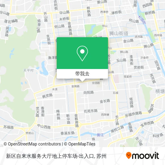 新区自来水服务大厅地上停车场-出入口地图