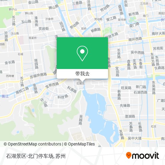 石湖景区-北门停车场地图