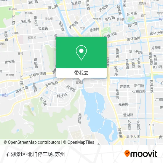石湖景区-北门停车场地图