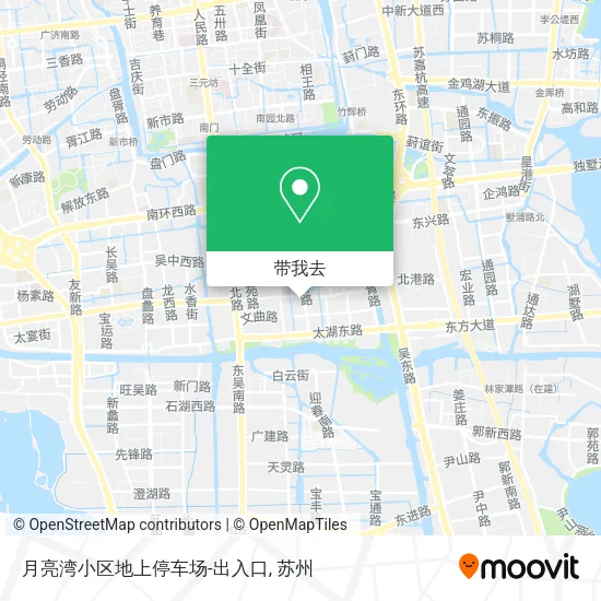 月亮湾小区地上停车场-出入口地图