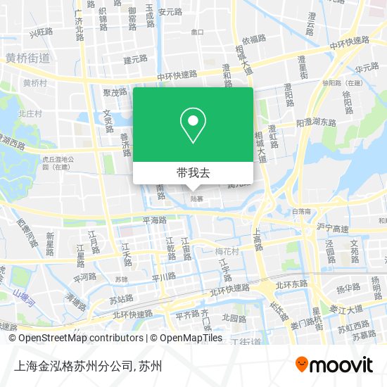 上海金泓格苏州分公司地图