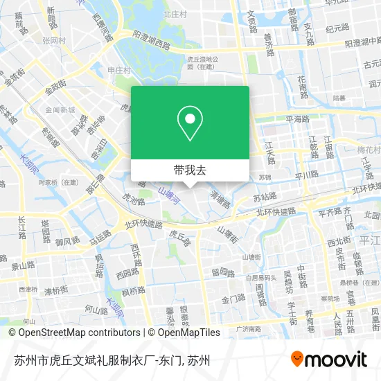 苏州市虎丘文斌礼服制衣厂-东门地图