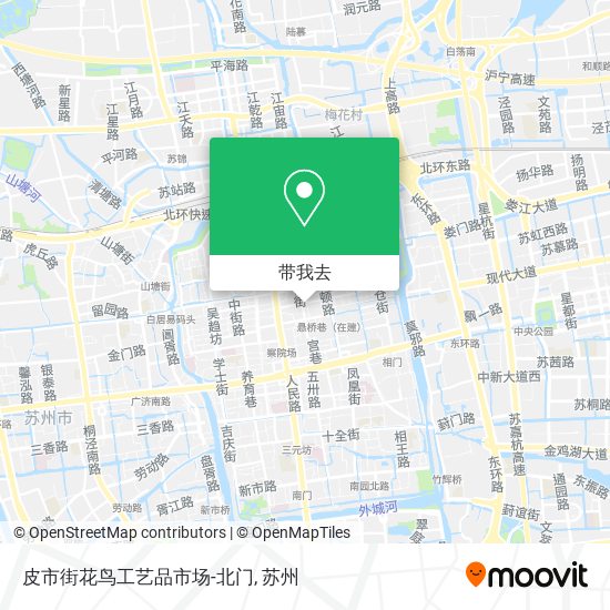 皮市街花鸟工艺品市场-北门地图