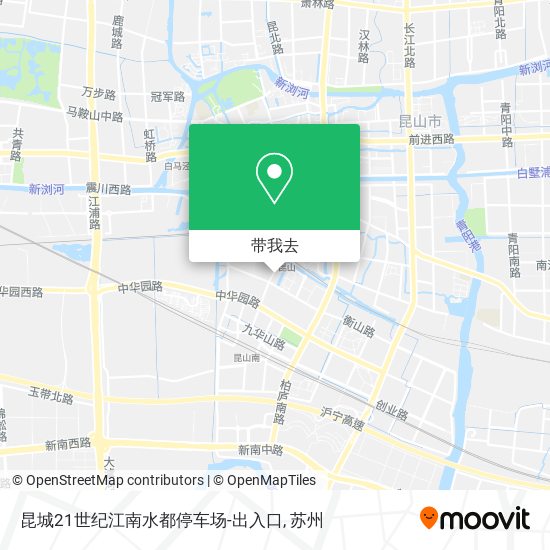 昆城21世纪江南水都停车场-出入口地图