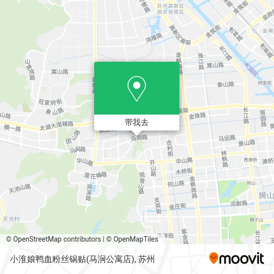 小淮娘鸭血粉丝锅贴(马涧公寓店)地图