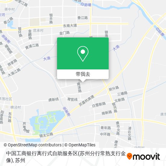 中国工商银行离行式自助服务区(苏州分行常熟支行金像)地图