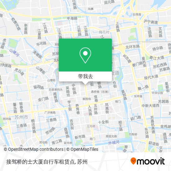 接驾桥的士大厦自行车租赁点地图