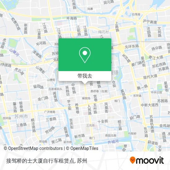 接驾桥的士大厦自行车租赁点地图