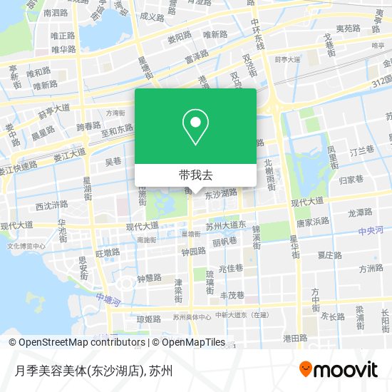 月季美容美体(东沙湖店)地图