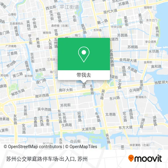 苏州公交翠庭路停车场-出入口地图