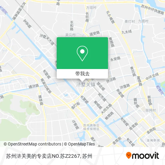 苏州浒关美的专卖店NO.苏Z2267地图