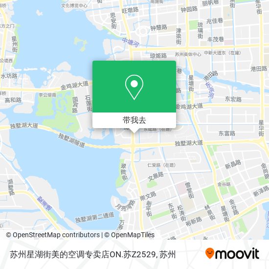 苏州星湖街美的空调专卖店ON.苏Z2529地图